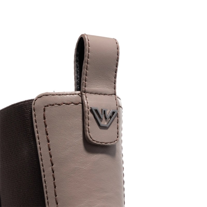 Emporio Armani Stiefeletten Stivaletto Vitello+Elastico Taupe+Testa Di Moro(Image 5)