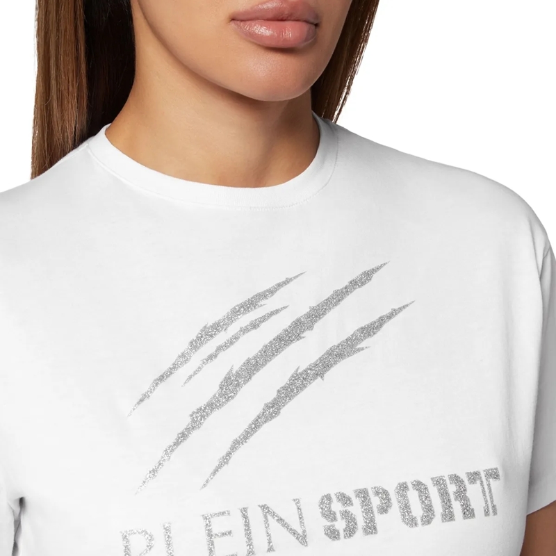 Plein Sport T-Shirt T-Shirt Rundhalsausschnitt Ss Scratch weiss(Image 3)
