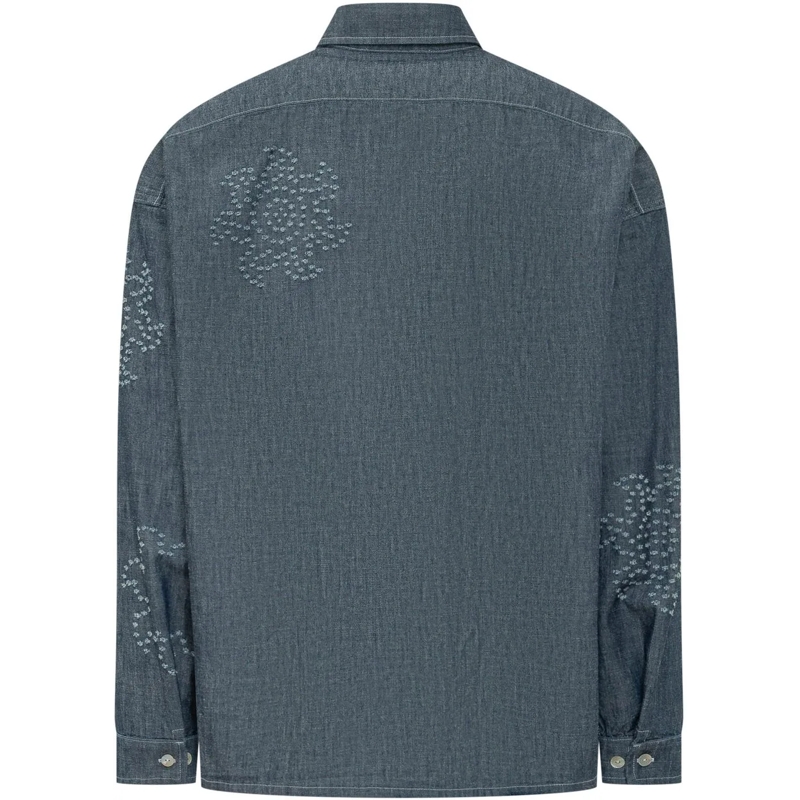 Marni Haut décontracté Camicia Denim con Ricami e Tasca Applicata blau(Image 2)