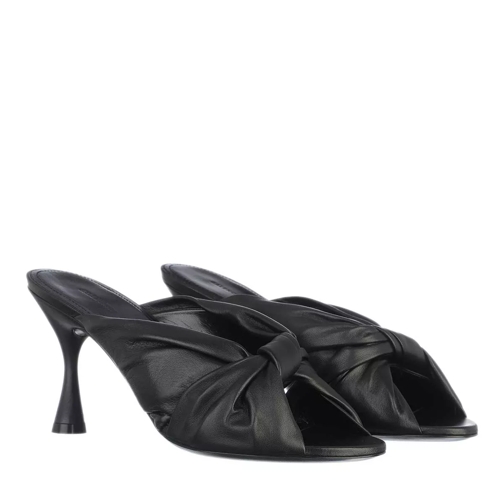 Balenciaga Drapy Sandal Leather Black Slip-ins
