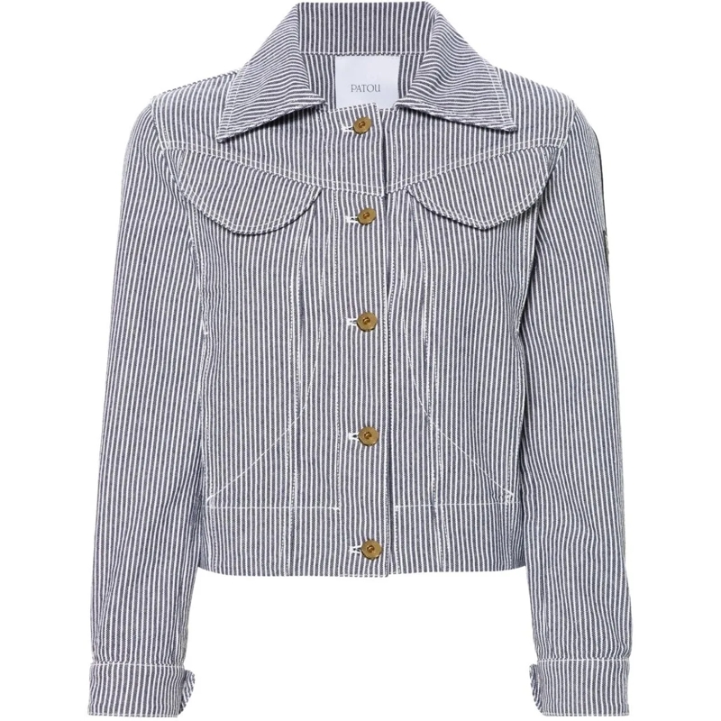 Patou Übergangsjacke Jackets Navy Striped blau