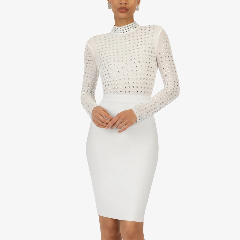 Kraimod Cocktailkleid Bandagekleid weiss(Image 10)