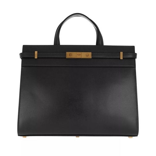Saint Laurent Manhattan Small Shopping Bag Smooth Leather Black Tote
