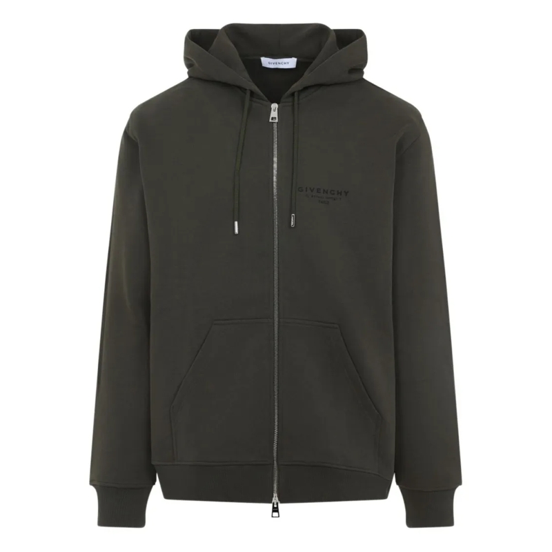 Givenchy  Zip-Up Hoodie With Hooded Neckline Black