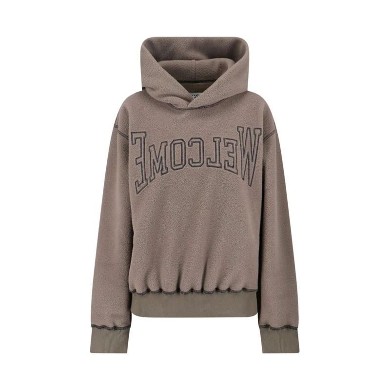 MM6 Maison Margiela  Teddy Taupe Fabric Hoodie Neutrals