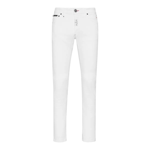 Philipp Plein Jeans mit geradem Bein Jeans Regular Fit Hexagon weiss