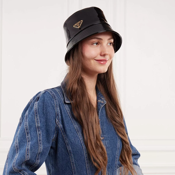 Prada leather bucket discount hat