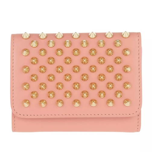 Christian Louboutin Macaron Mini Wallet Rosa Portemonnaie mit Überschlag