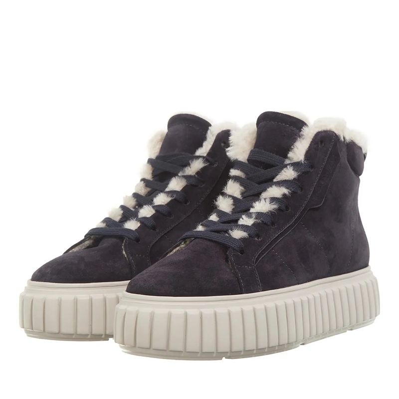 Kennel & Schmenger High-Top-Sneaker ZAP Suede/Lammfell pacific/nat Scr
