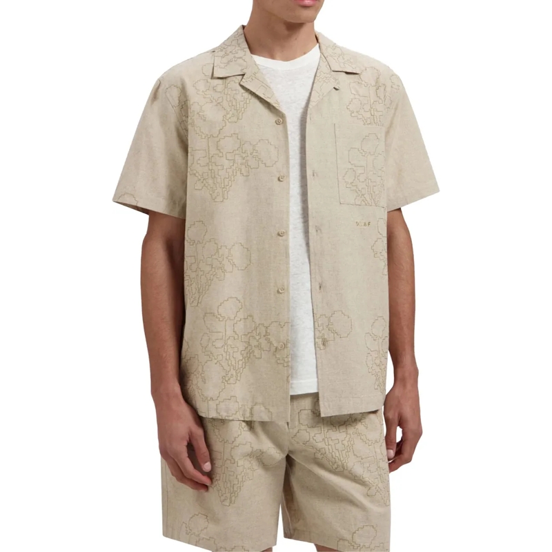 ØLÅF Legeres Oberteil Olaf Embroidered Flower Ss Shirts Korte Mouw Overh beige(Image 3)