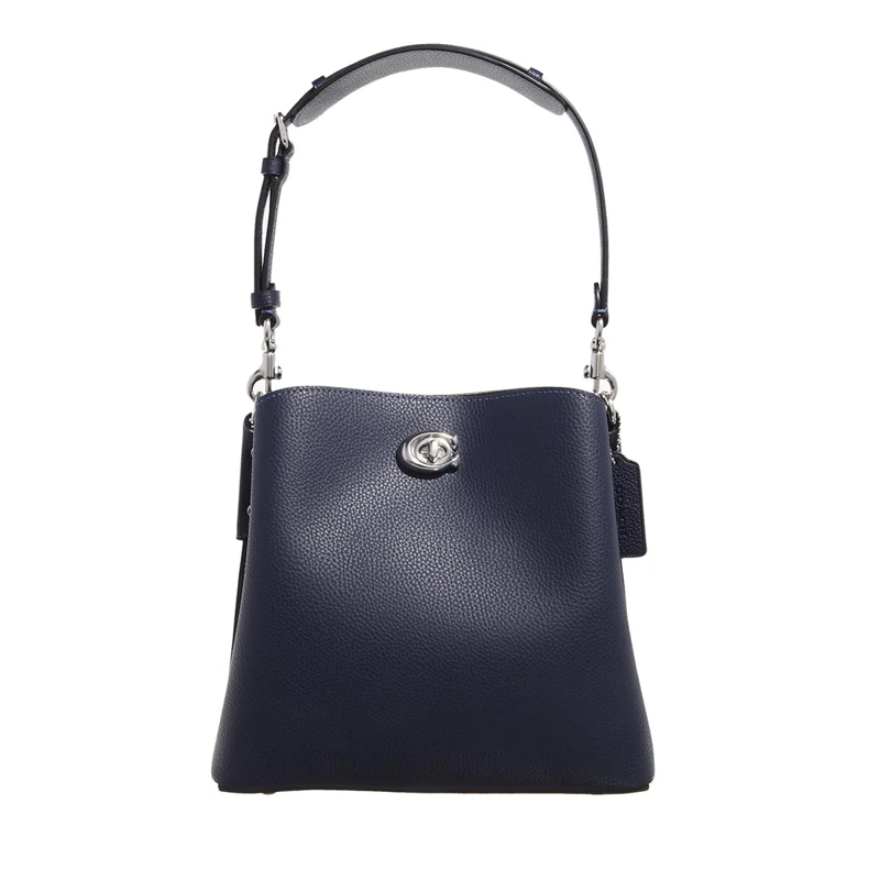 Coach Crossbody Bag Polished Pebble Leather Willow Bucket Bag 21 Dark Navy