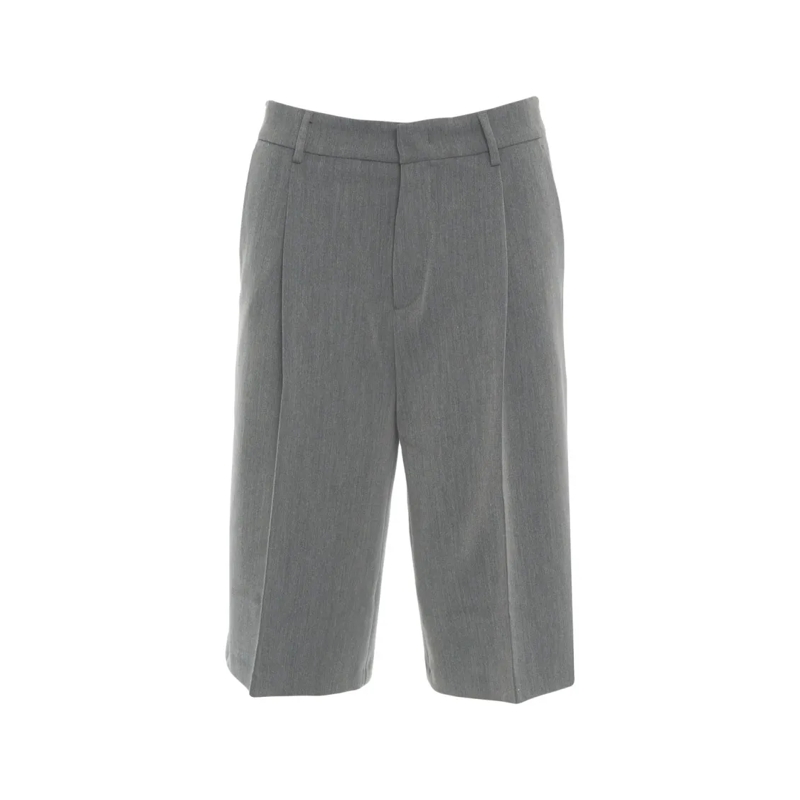 LIU JO Casual Shorts Tailored Bermuda Shorts With Pleated Front Grey