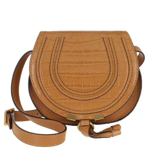 Chloé Marcie Shoulder Bag Leather Camel Zadeltas
