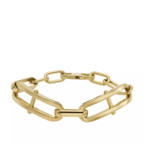 Fossil Heritage D-Link Stainless Steel Chain Bracelet Gold Bracelet