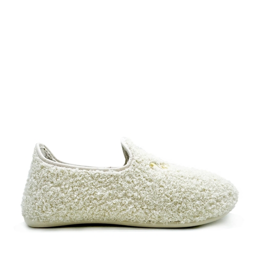 thies Pantoffel thies 1856 ® Rec Teddy Closed Slipper off white (W mehrfarbig