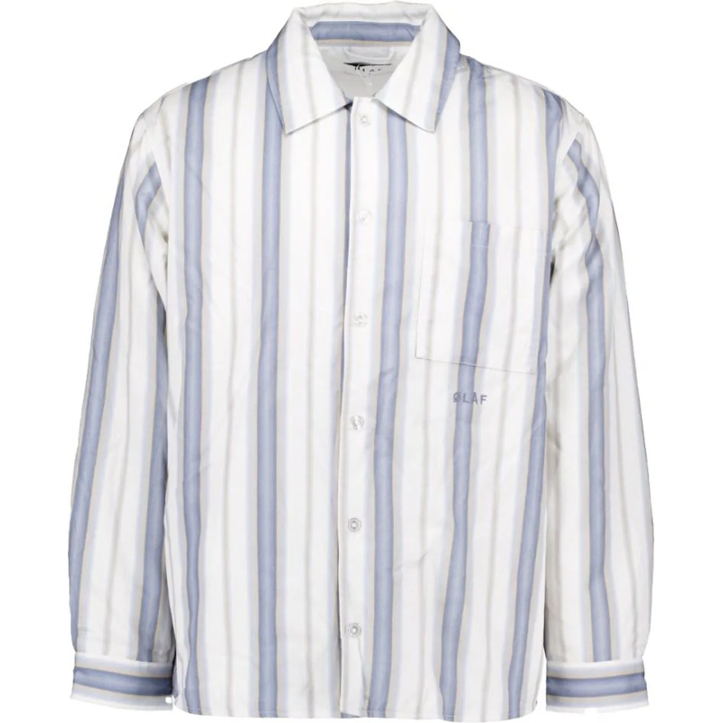 ØLÅF Weste olaf Padded Stripe Overshirts Wit M160509 weiß(Image 2)