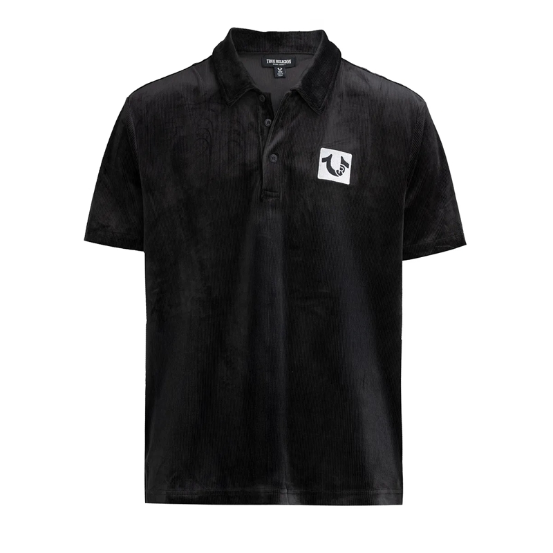 True Religion T-Shirt Poloshirt schwarz