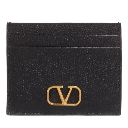 Valentino Garavani V-Logo Card Holder Leather Black Kartenhalter