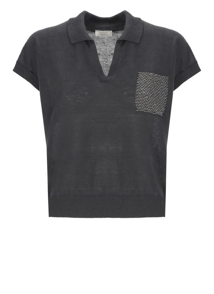 Thumbnail - Peserico - Blue Linen And Cotton Sweater - Größe 42 - blue