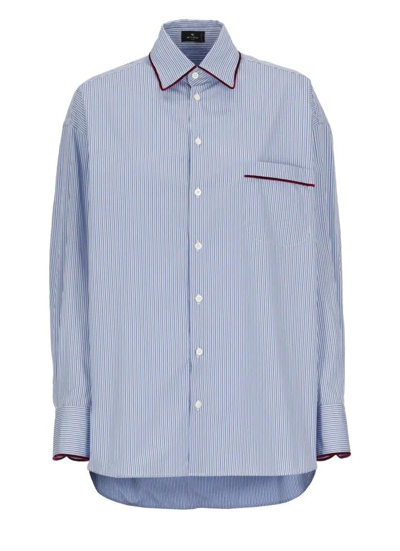 Etro - Blue Cotton Shirt - Größe 38 - blau