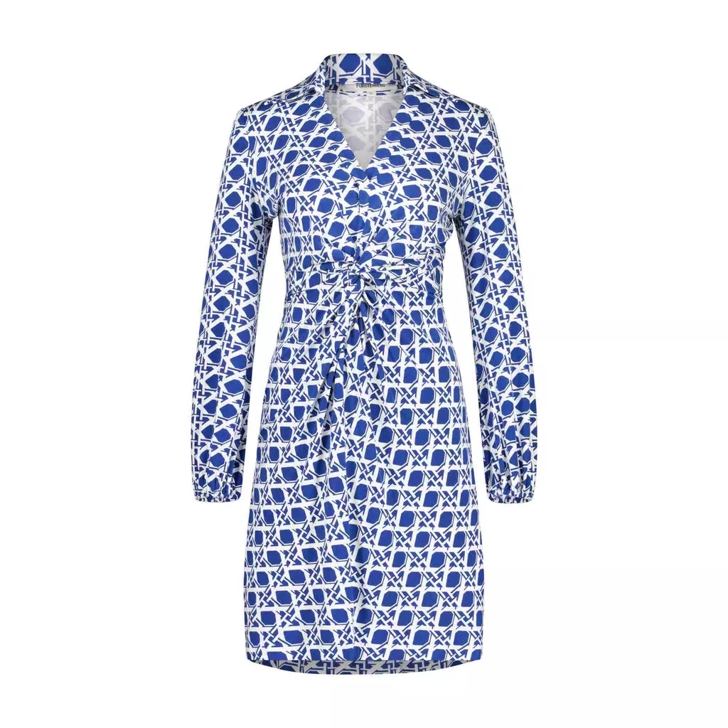 Diane von Furstenberg Midikleid Chuck mit Knoten-Detail Blau