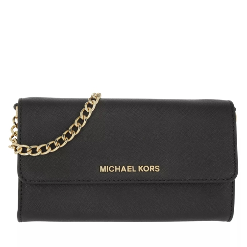 MICHAEL Michael Kors Jet Set Travel LG Phone Crossbody Black/Gold Crossbody Bag