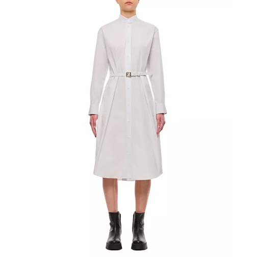 Fendi Popeline Shirt Dress White 