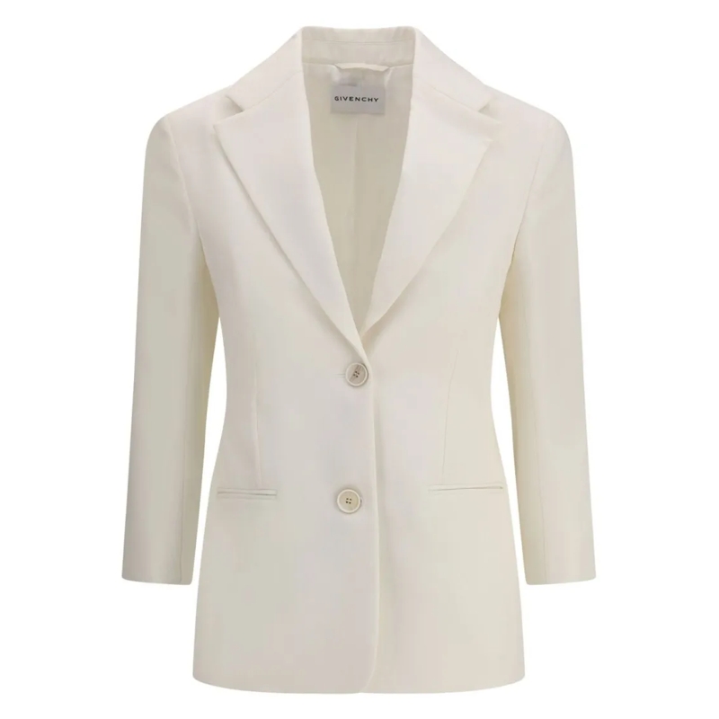 Givenchy Blazer Single Breasted Jacket In Wool White