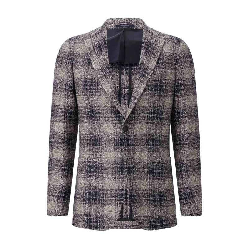 Tagliatore  Sakko aus Wolle & Seide Grau