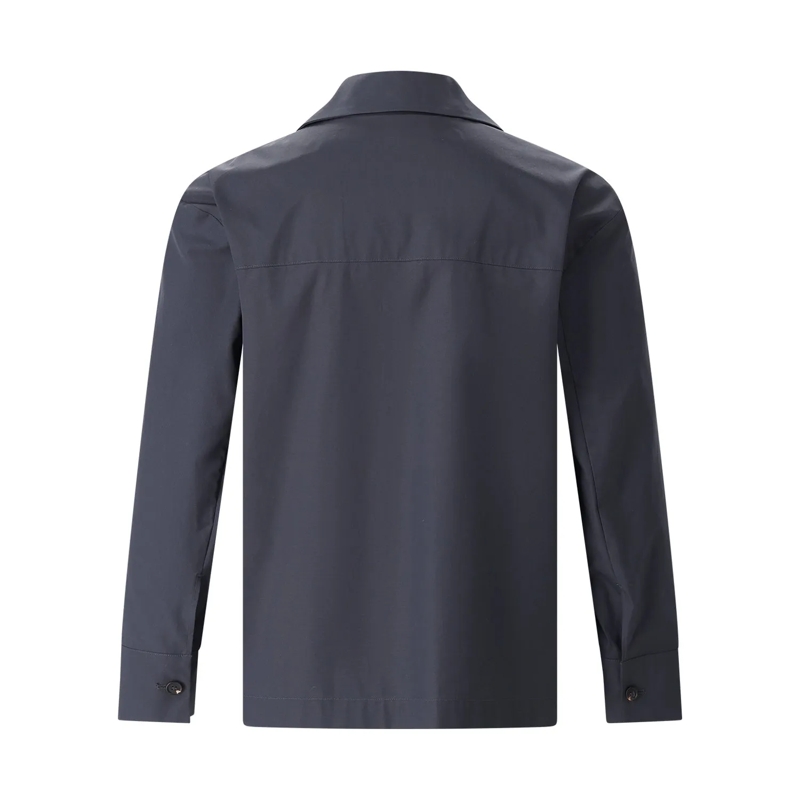 S Max Mara Übergangsjacke Hemdbluse Renata aus Baumwolle blau(Image 2)