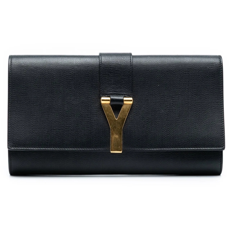 Saint Laurent Clutch Leather Chyc Ligne Clutch schwarz