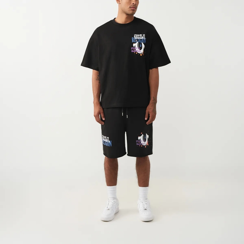 True Religion T-Shirt - Oversize Schnitt- Lockere Passform- Überschnit schwarz(Image 2)