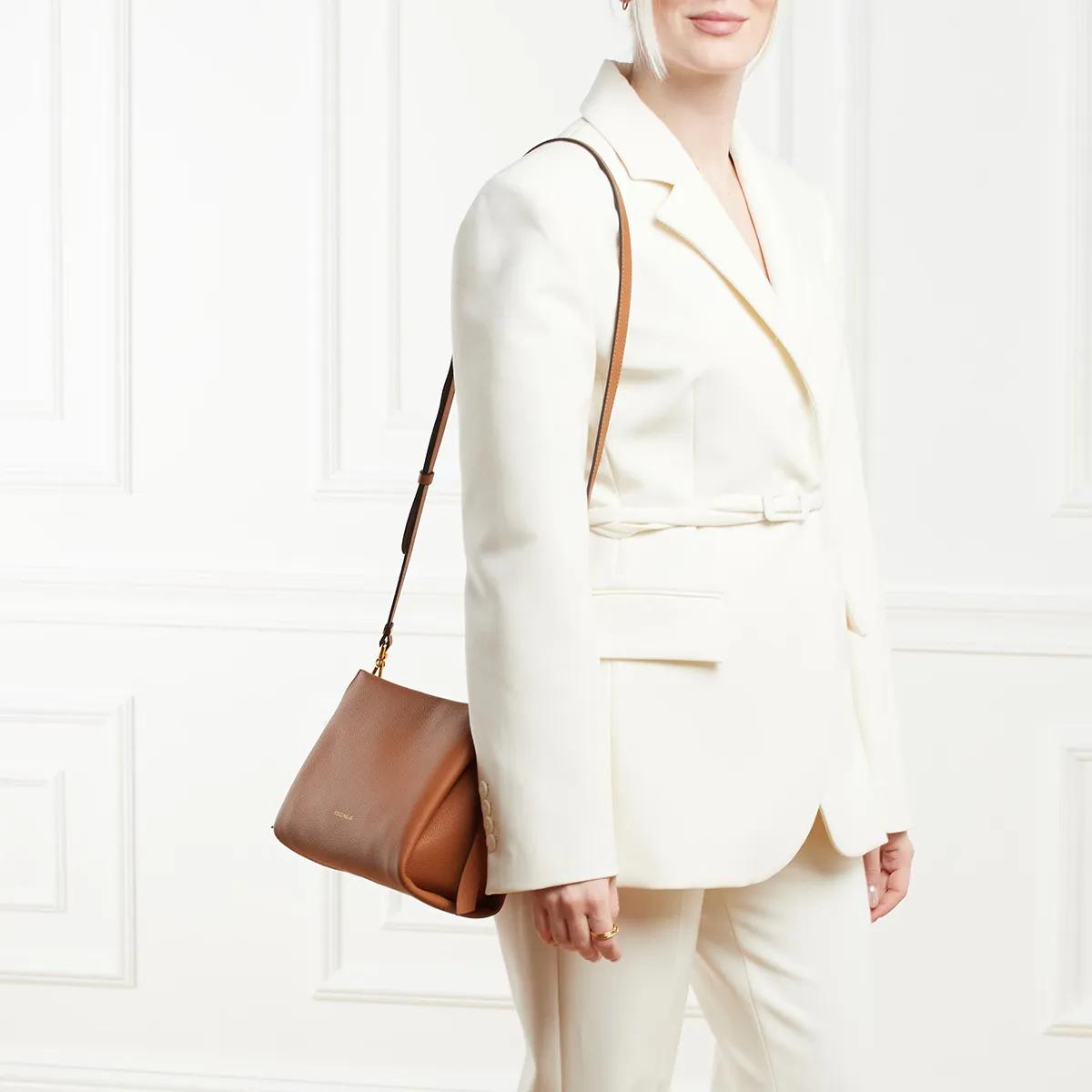 Aigner Elegante Schoudertas met Gouden Details Brown