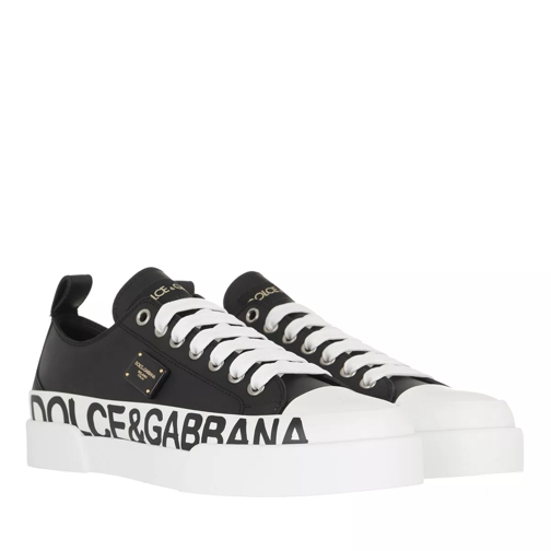 Dolce&Gabbana Portofino Light Sneakers Calfskin Black/White lage-top sneaker