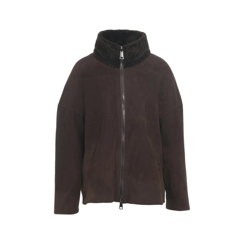 Giorgio Brato Jas in omgekeerd lam Sheepskin Jacket Black