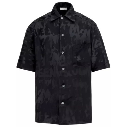 Alexander McQueen Black Graffiti Jacquard Shirt Black 