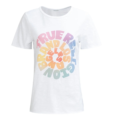 True Religion T-Shirts T-Shirt RAINBOW weiss