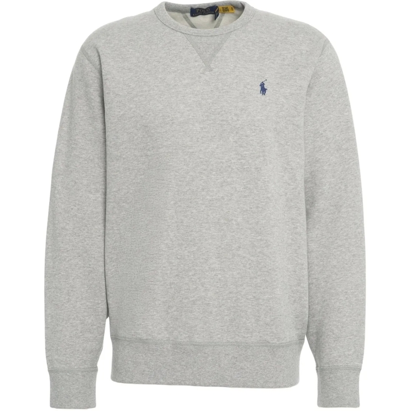 Ralph Lauren T-shirt Sweatshirt with logo embroidery grau