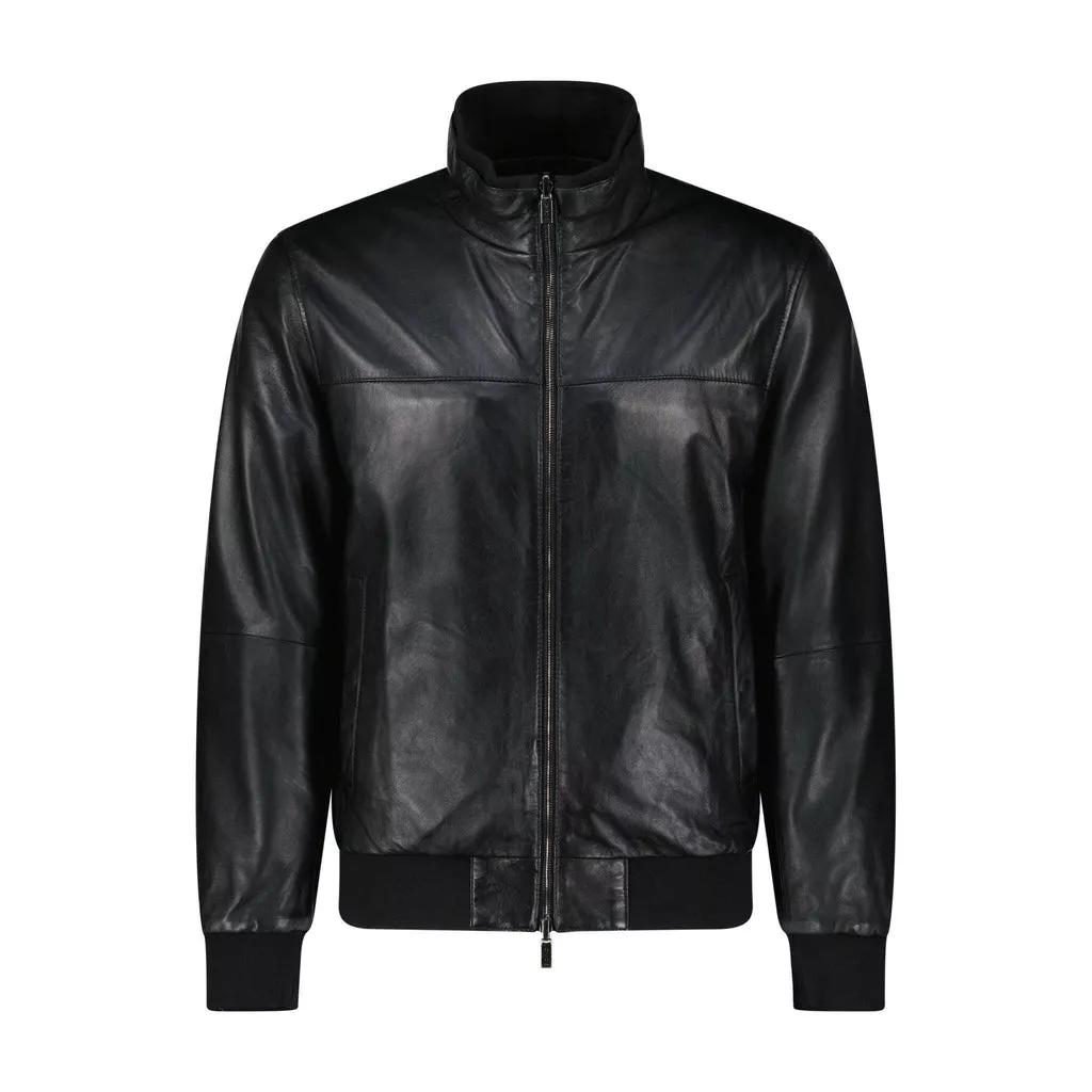 Gimo&amp;#39;s Wendejacke aus Lamm Nappa Schwarz