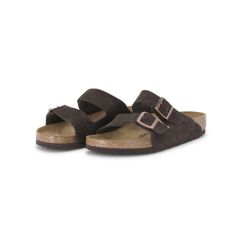 Birkenstock Chaussures à lacets Sandale Arizona aus Veloursleder Dunkelbraun