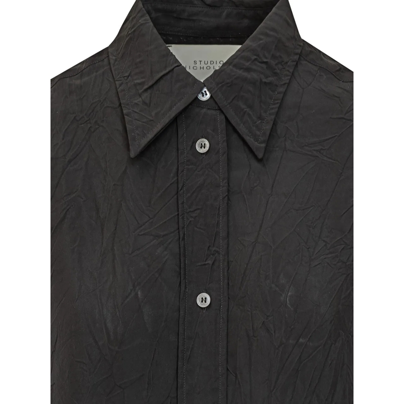 Studio Nicholson Bluse OVERSIZED SHIRT dunkelgrau(Image 3)