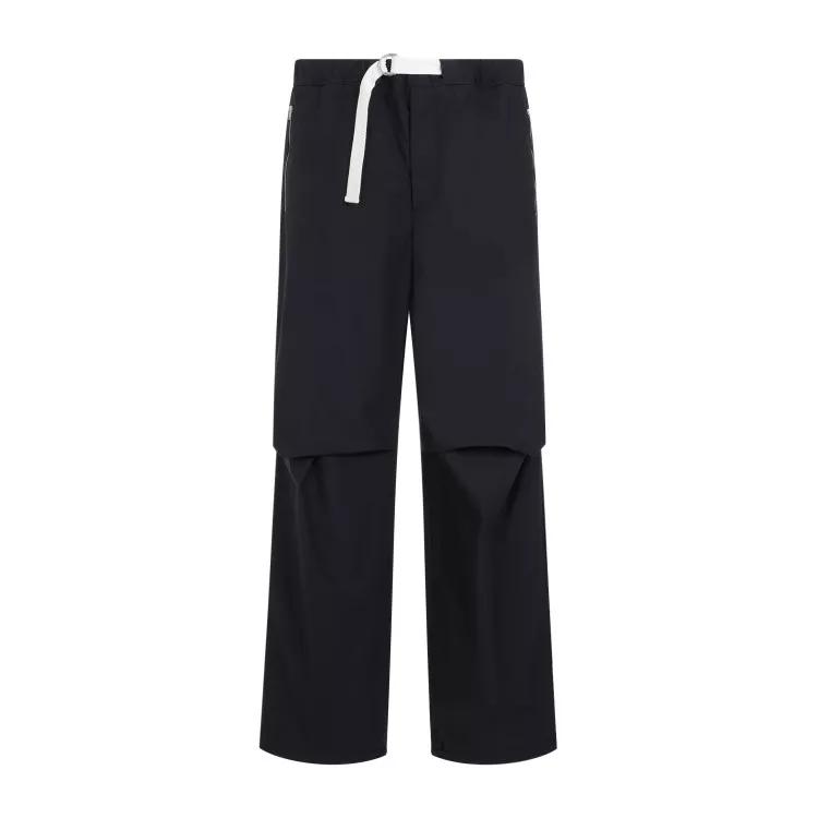 Jil Sander - Blue Navy Cotton Trousers - Größe 52 - blue