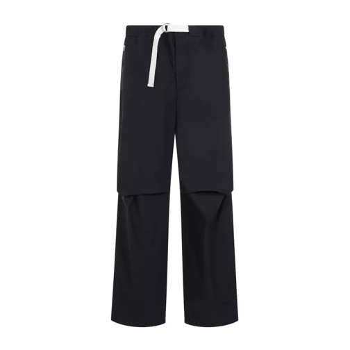 Jil Sander Blue Navy Cotton Trousers Blue 