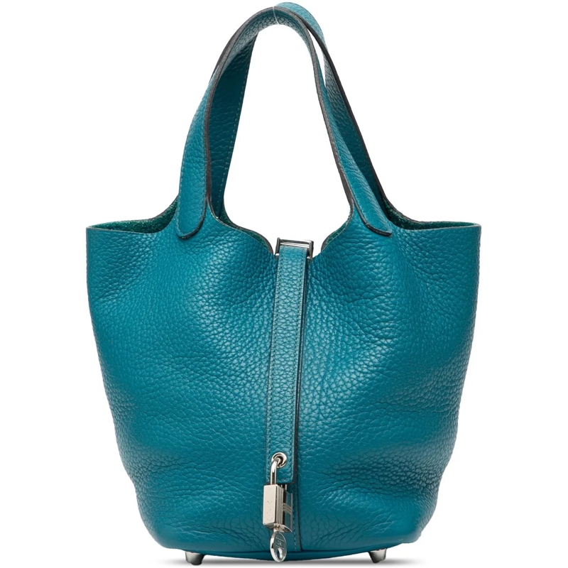 Hermès Tote Clemence Picotin Lock 18 blau