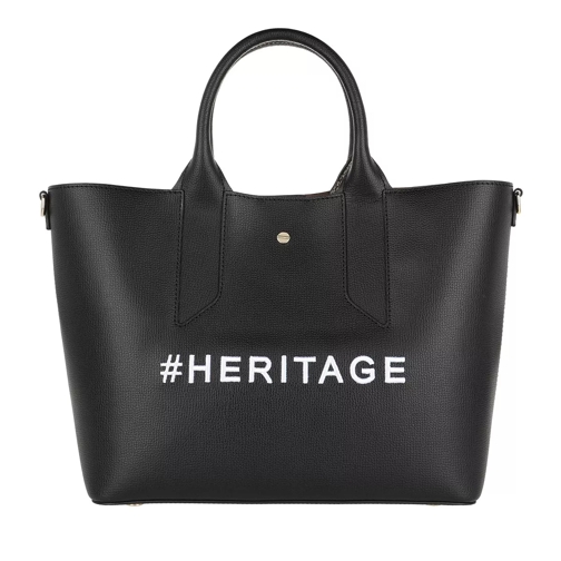 Borbonese Medium Handbag Black/ Op Natural Bowling Bag