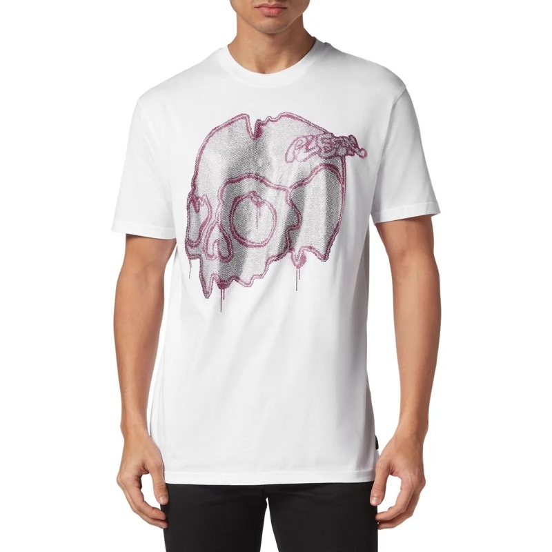 Philipp Plein T-Shirt T-Shirt Skull Mit Schmucksteinen weiss(Image 2)