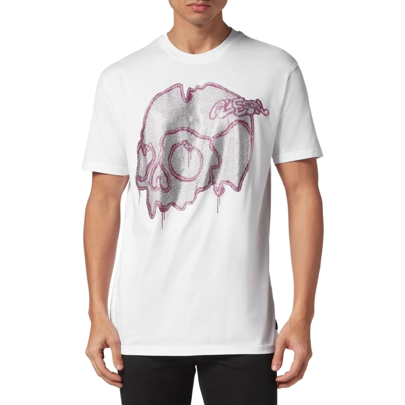 Philipp Plein T-Shirt T-Shirt Skull Mit Schmucksteinen weiss(Image 3)