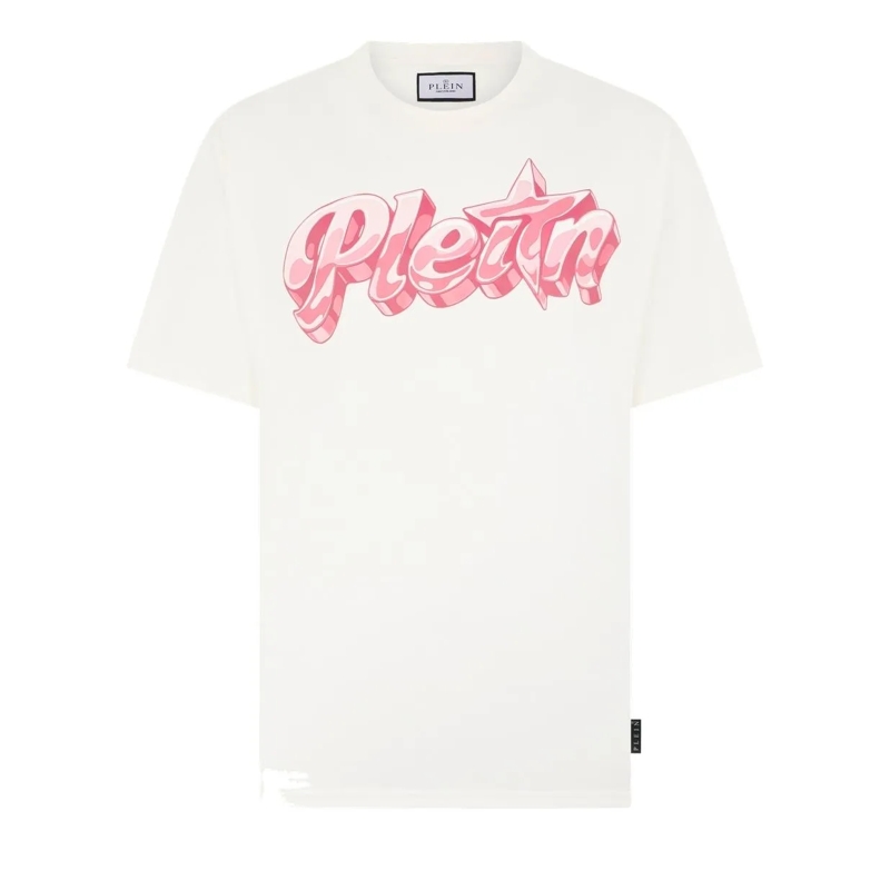 Philipp Plein T-Shirt Round Neck T-Shirt Puffy Gummy Plein weiss