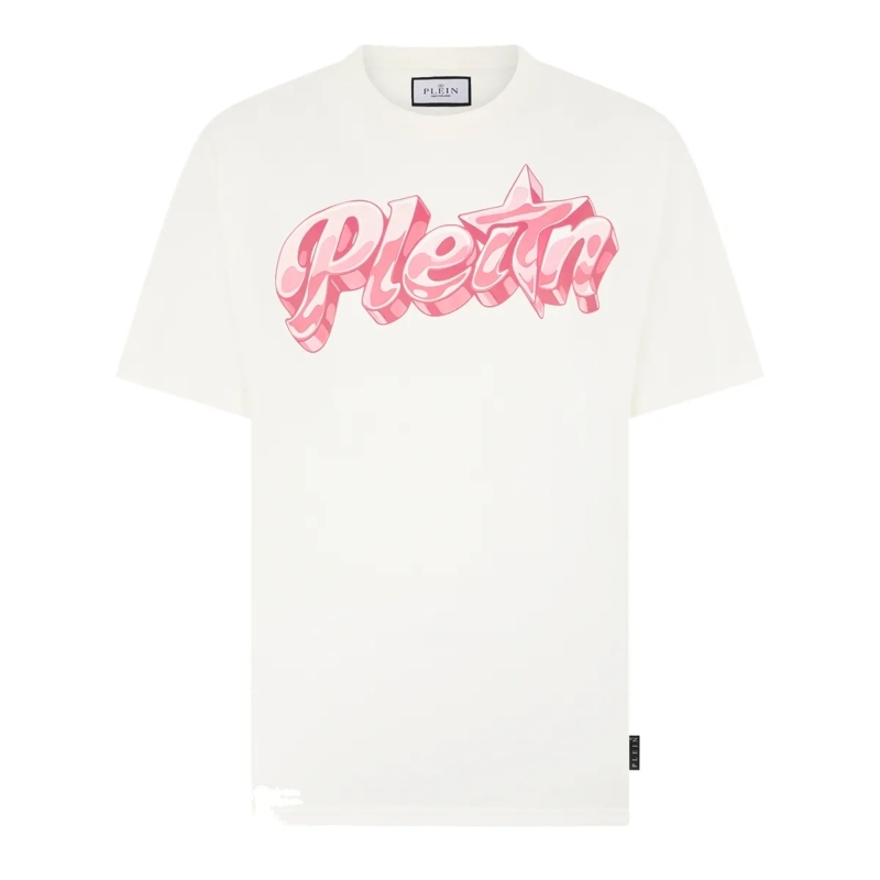 Philipp Plein T-Shirt Round Neck T-Shirt Puffy Gummy Plein weiss