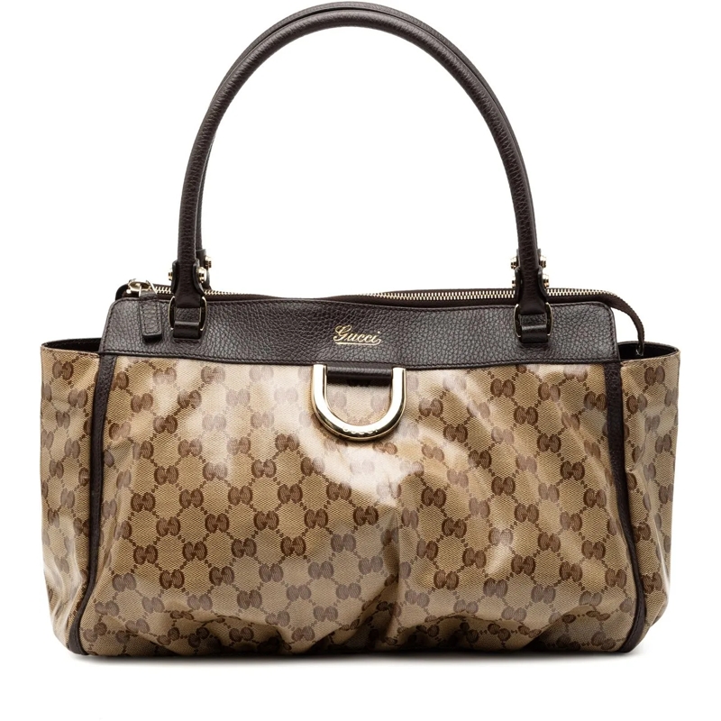 Gucci Shopper GG Crystal Abbey D Ring Tote braun